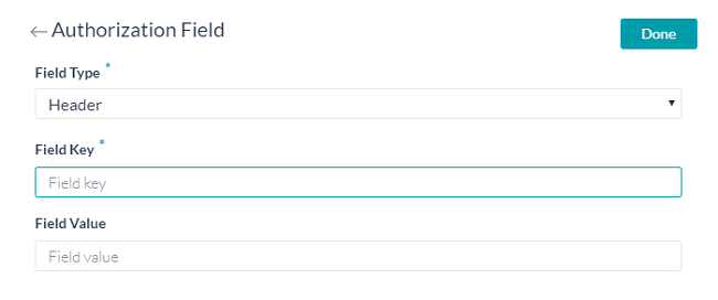 Authorization Fields for Basic Auth