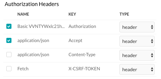 Action Task - API Request Tab - Request Section - Add API Dialog - Auth Headers