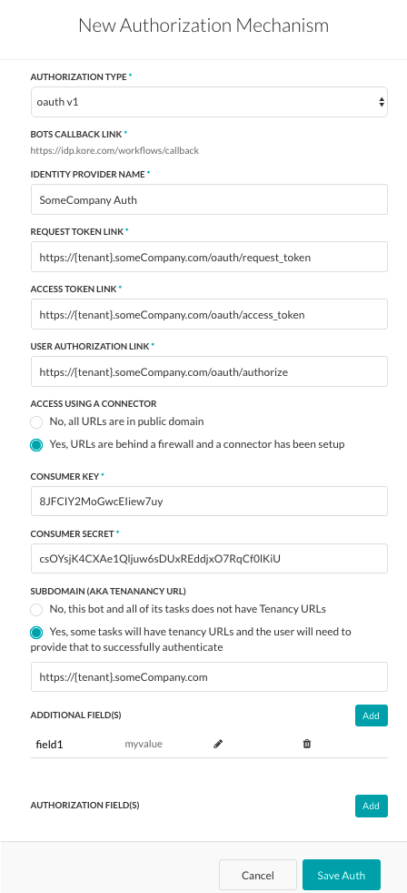 New Authorization Mechanism - oAuth V1