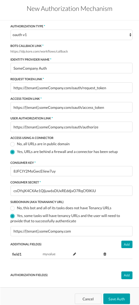 新しい認証メカニズム - oAuth V1